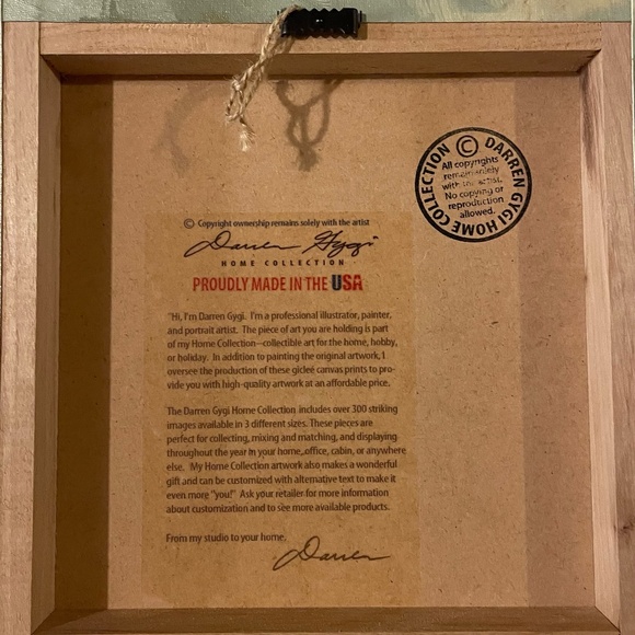 9" SQUARE COLORFUL CANVAS PRINT OF ROOSTER - Picture 5 of 5